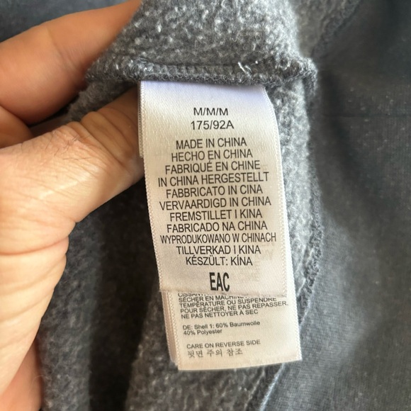 Marmot Blue Gray Cotton Blend Graphic Crewneck Pullover Sweater Mens M *NOTE - Picture 8 of 10